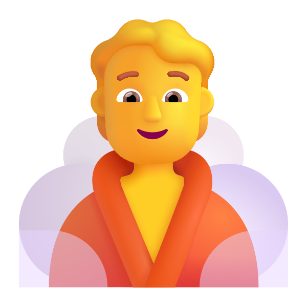 Person In Steamy Room Color Default Vector