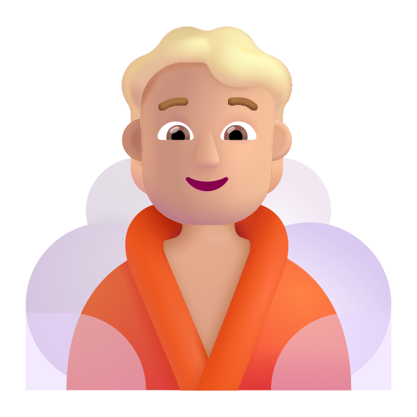 Person In Steamy Room Color Medium Light Vector