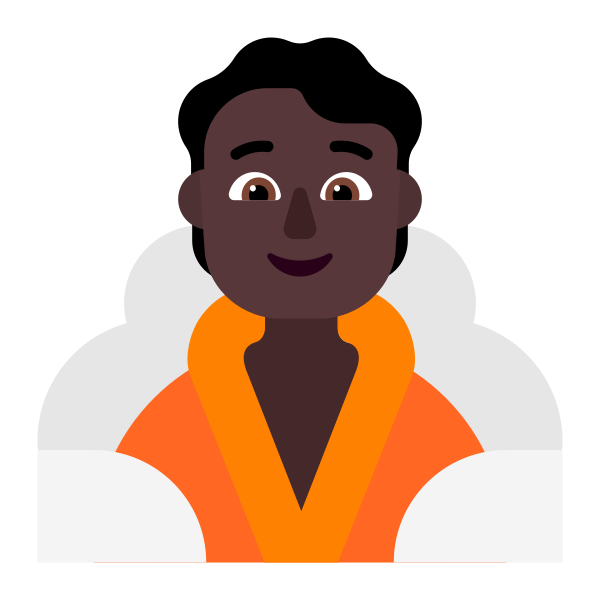 Person In Steamy Room Flat Dark Vector
