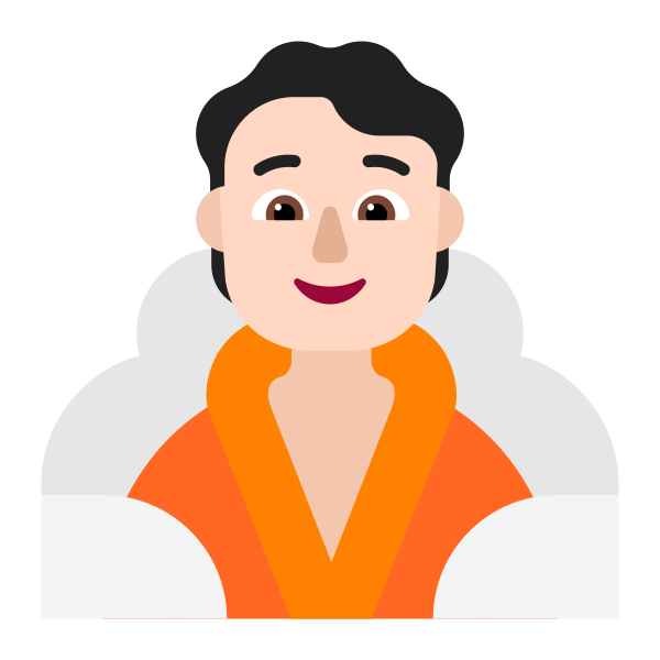 Person In Steamy Room Flat Light Vector