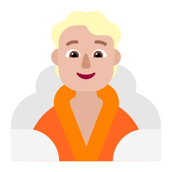 Person In Steamy Room Flat Medium Light Vector
