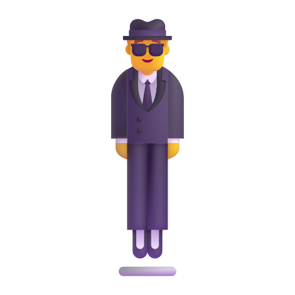 Person In Suit Levitating Color Default Vector