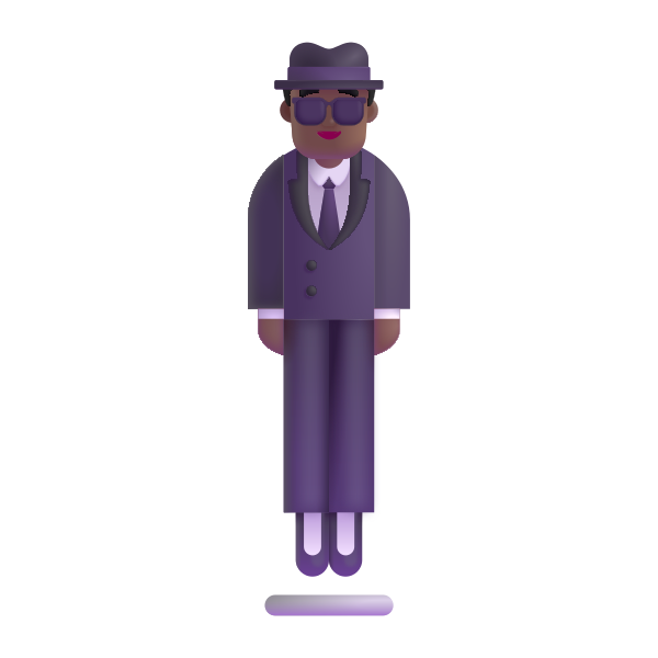 Person In Suit Levitating Color Medium Dark Vector