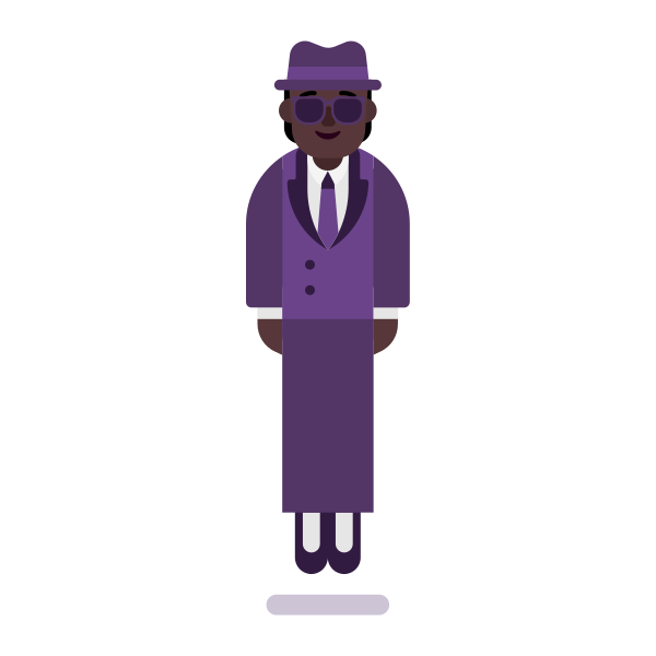 Person In Suit Levitating Flat Dark