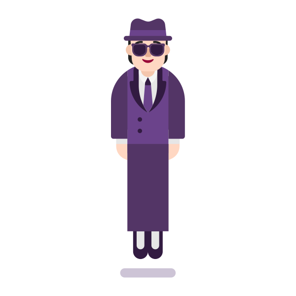 Person In Suit Levitating Flat Light