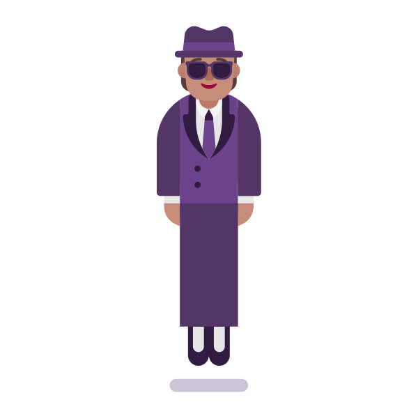 Person In Suit Levitating Flat Medium Vector