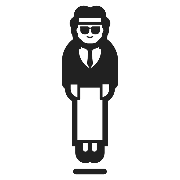 Person In Suit Levitating High Contrast Default Vector