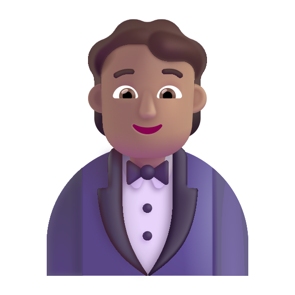 Person In Tuxedo Color Medium Vector
