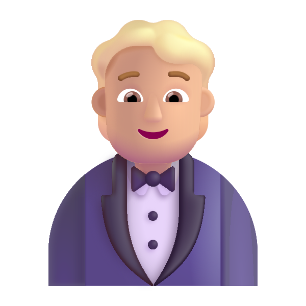 Person In Tuxedo Color Medium Light Vector