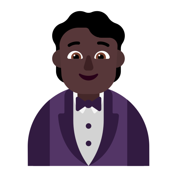 Person In Tuxedo Flat Dark Vector