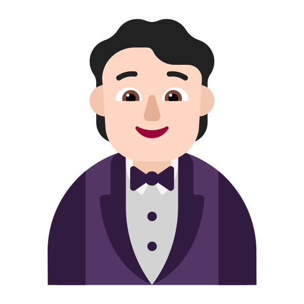 Person In Tuxedo Flat Light Vector