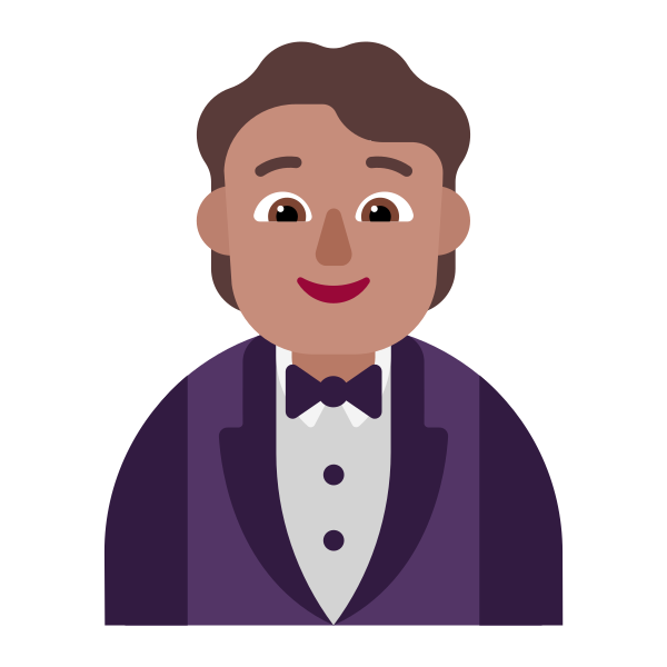 Person In Tuxedo Flat Medium Vector