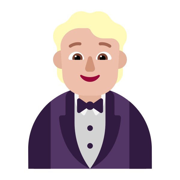 Person In Tuxedo Flat Medium Light