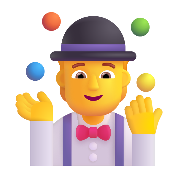 Person Juggling Color Default Vector