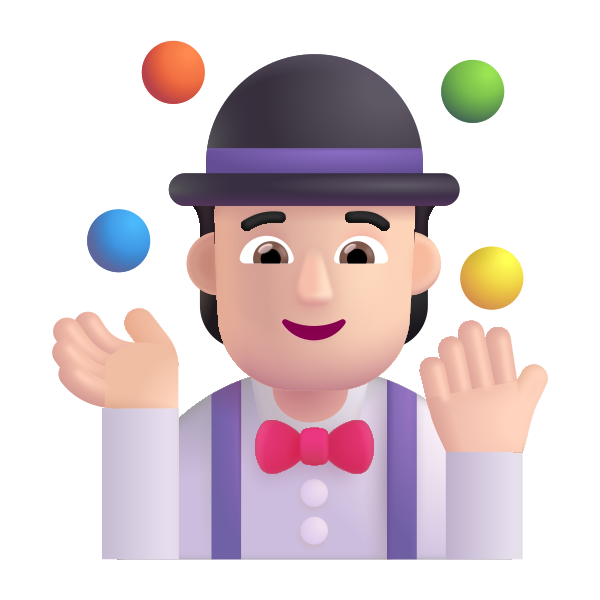Person Juggling Color Light