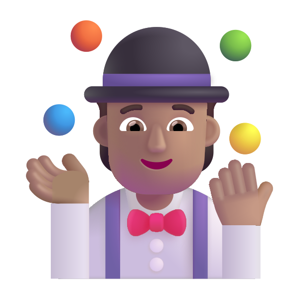 Person Juggling Color Medium Vector