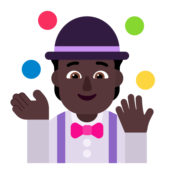 Person Juggling Flat Dark Vector
