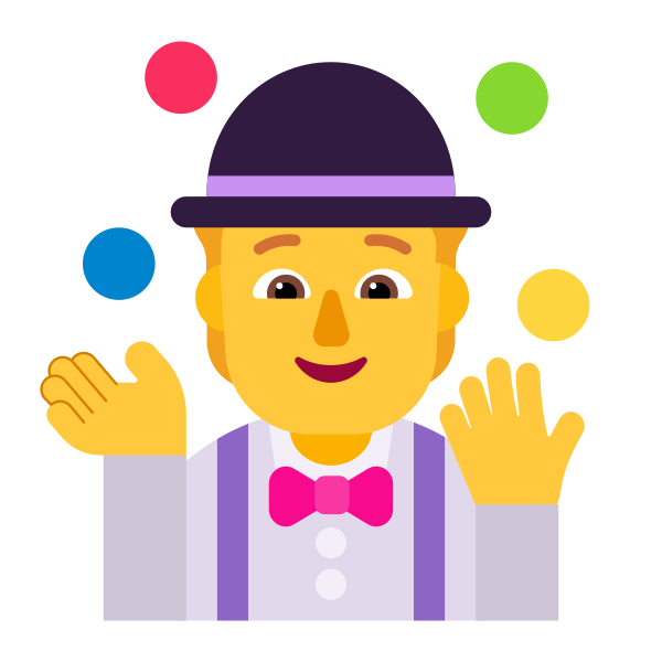 Person Juggling Flat Default Vector