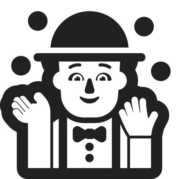 Person Juggling High Contrast Default Vector