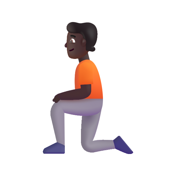 Person Kneeling Color Dark Vector