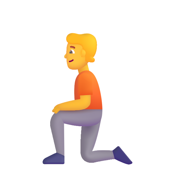Person Kneeling Color Default Vector