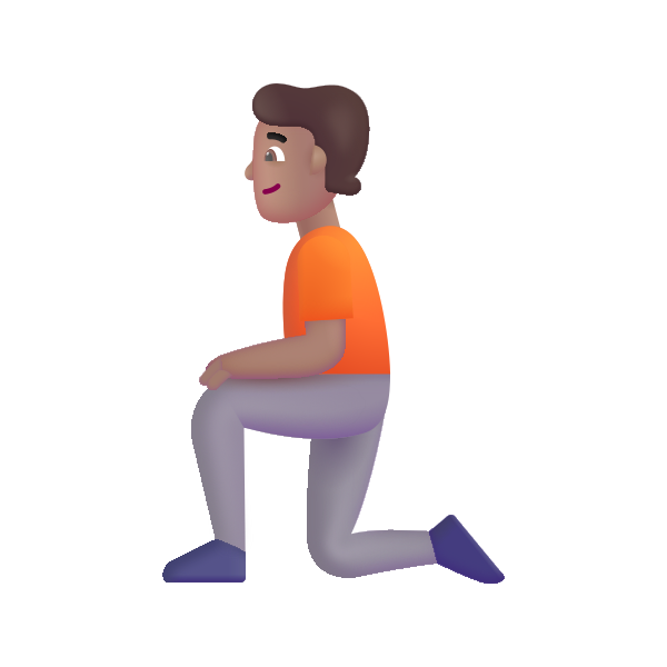 Person Kneeling Color Medium Vector