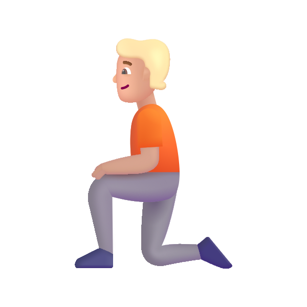 Person Kneeling Color Medium Light