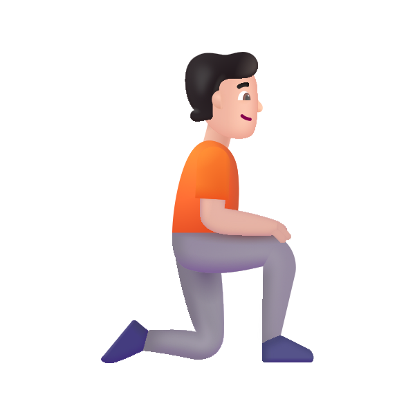 Person Kneeling Facing Right Color Light