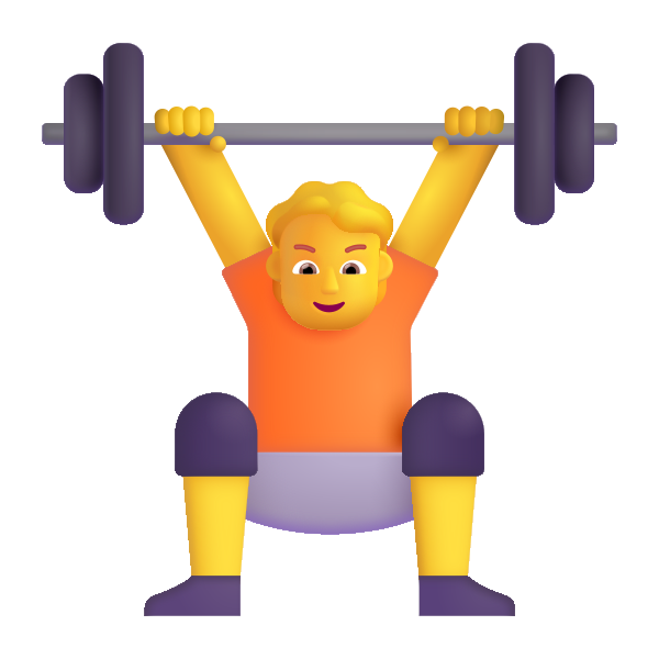 Person Lifting Weights Color Default Vector