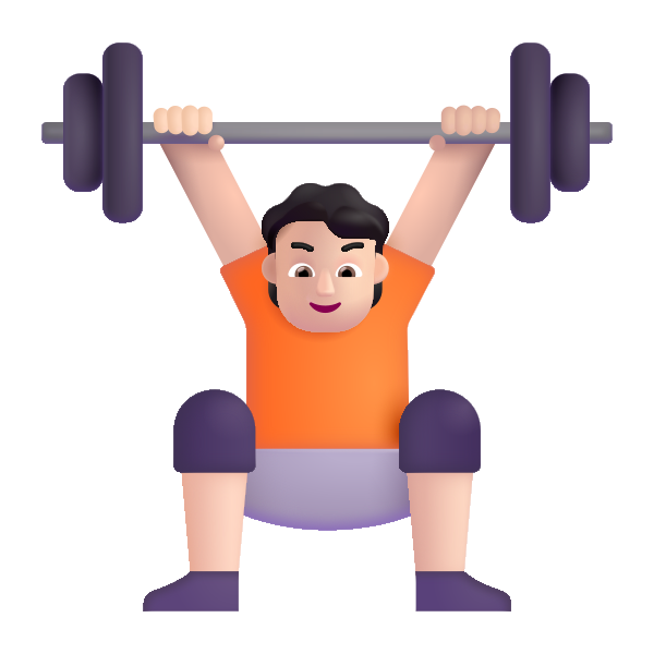Person Lifting Weights Color Light Vector