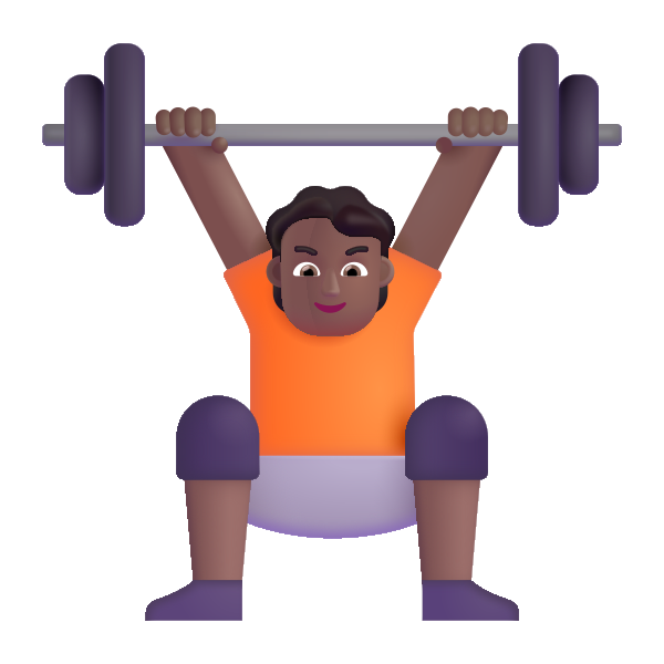 Person Lifting Weights Color Medium Dark Vector