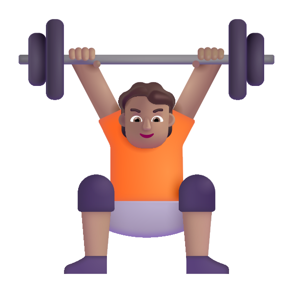 Person Lifting Weights Color Medium