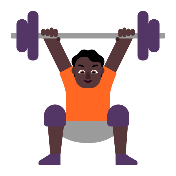Person Lifting Weights Flat Dark