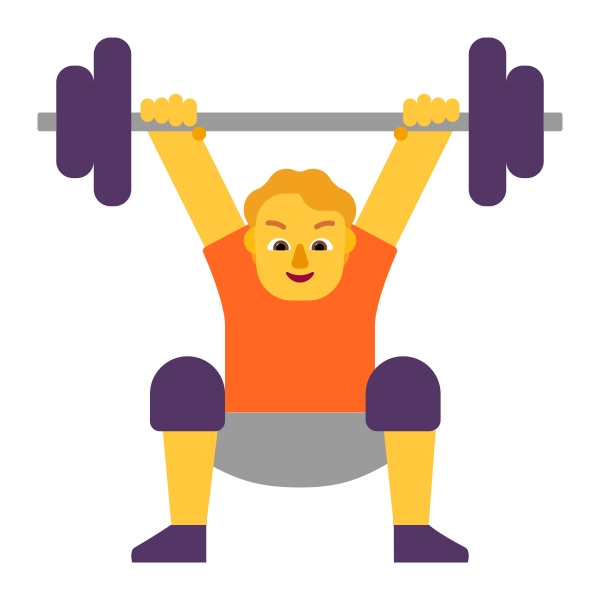 Person Lifting Weights Flat Default