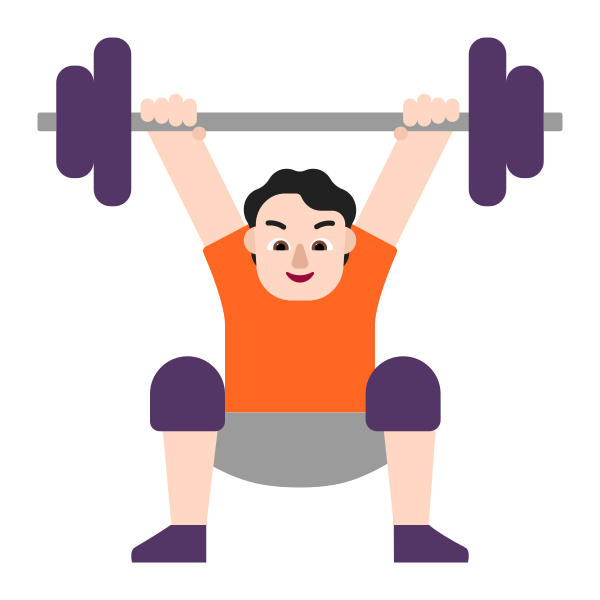 Person Lifting Weights Flat Light