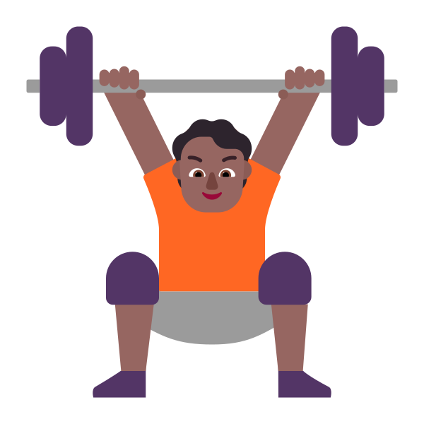 Person Lifting Weights Flat Medium Dark