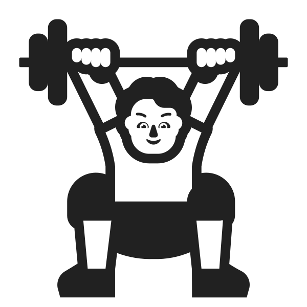 Person Lifting Weights High Contrast Default Vector