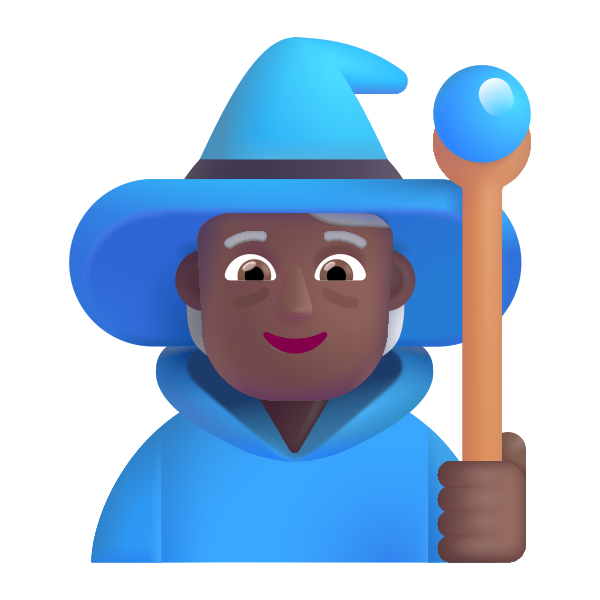 Person Mage Color Medium Dark Vector