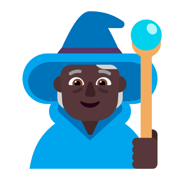 Person Mage Flat Dark Vector