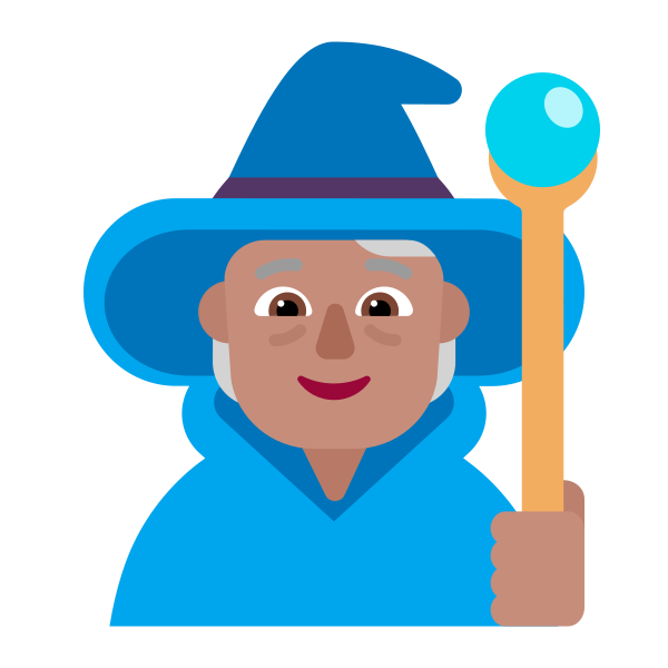 Person Mage Flat Medium Vector