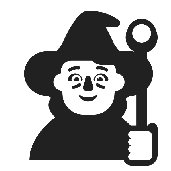 Person Mage High Contrast Default Vector