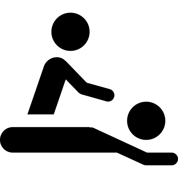 Person Massaging Person Lying On Front Pinhead Icon Vector