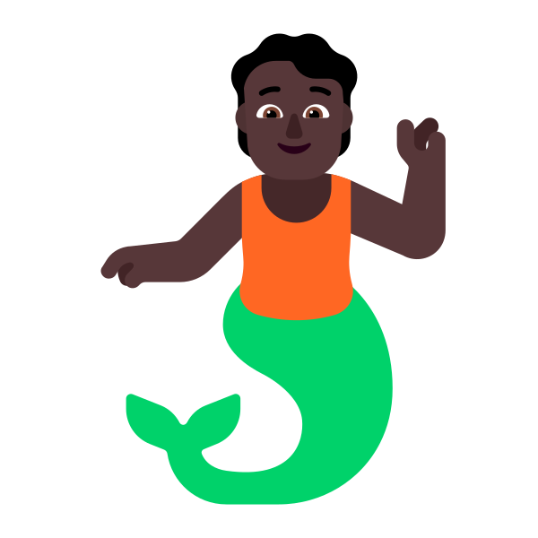 Person Merpeople Flat Dark Vector