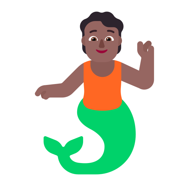 Person Merpeople Flat Medium Dark Vector