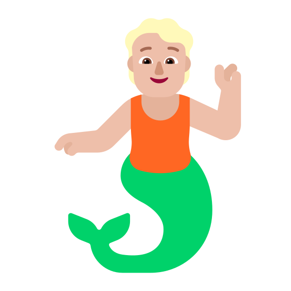 Person Merpeople Flat Medium Light Vector
