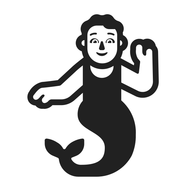 Person Merpeople High Contrast Default Vector