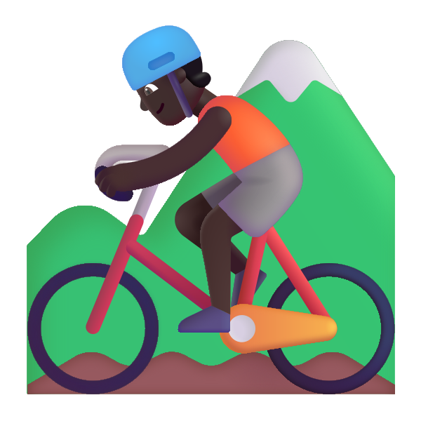 Person Mountain Biking Color Dark