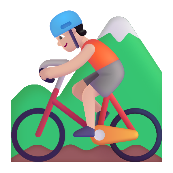 Person Mountain Biking Color Light