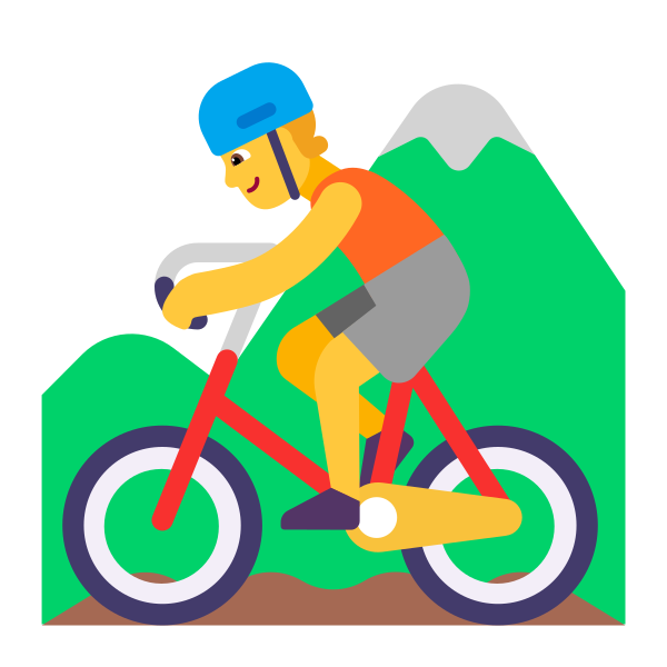 Person Mountain Biking Flat Default