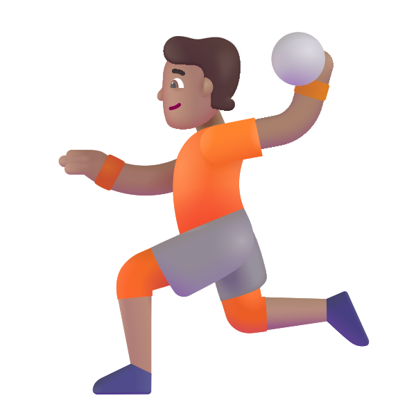 Person Playing Handball Color Medium
